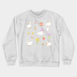 Cottagecore Ducks Sticker Pack Crewneck Sweatshirt